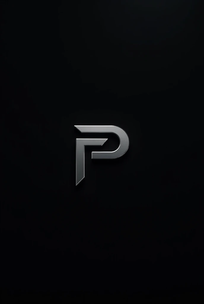 logo with the letter p, black background 