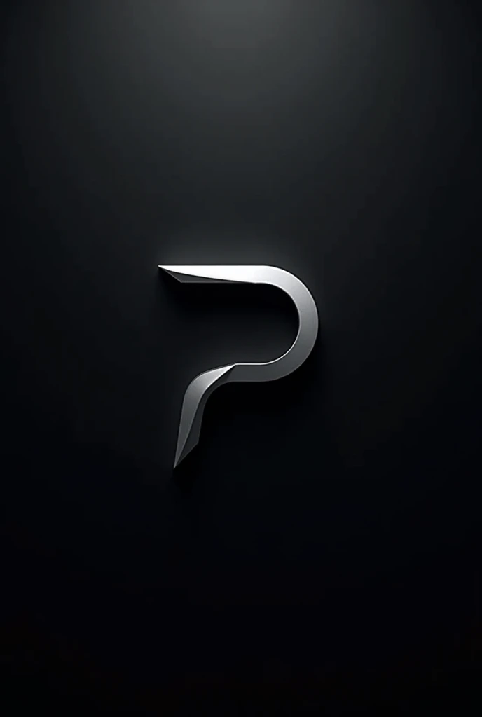 logo with the letter p, black background 