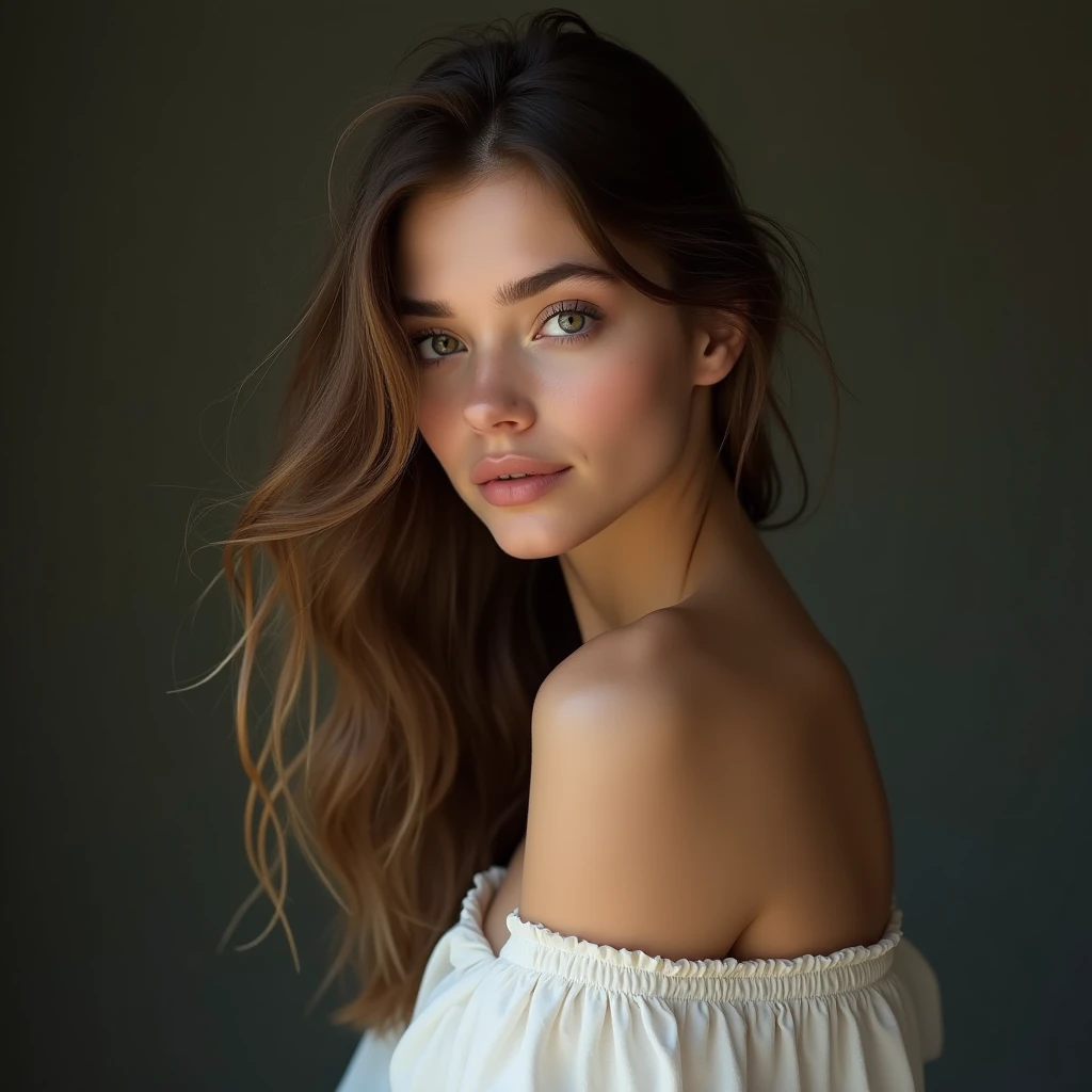 Best quality, masterpiece, ultra high res, (photorealistic:1.4), raw photo, 1girl, off shoulder
