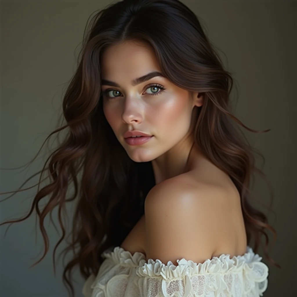 Best quality, masterpiece, ultra high res, (photorealistic:1.4), raw photo, 1girl, off shoulder