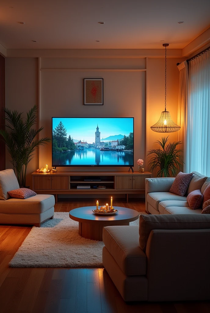 room with tv