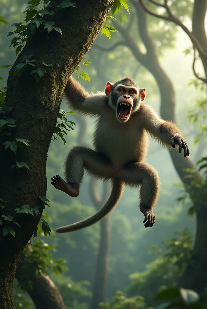 Even monkeys fall from trees、Realistic images、Realistic texture