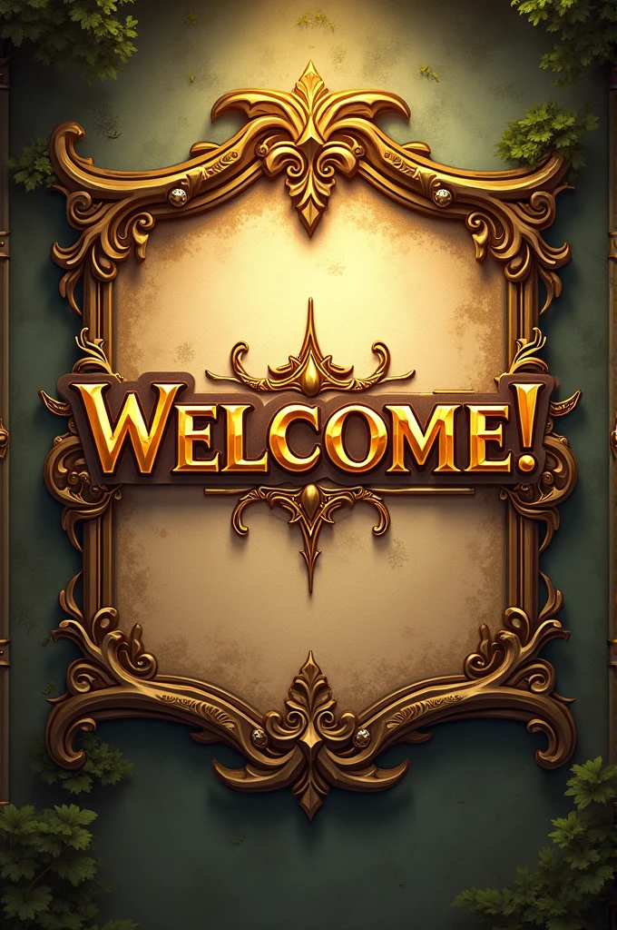 please create a banner for my rpg, Written "Welcome!"