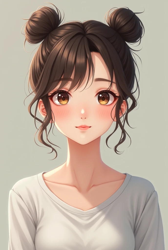 Although it&#39;s a cute face、Mature、Japanese、Yoshinmori、Brown Hair、2、Double、General people、Real People、T-Shirts、