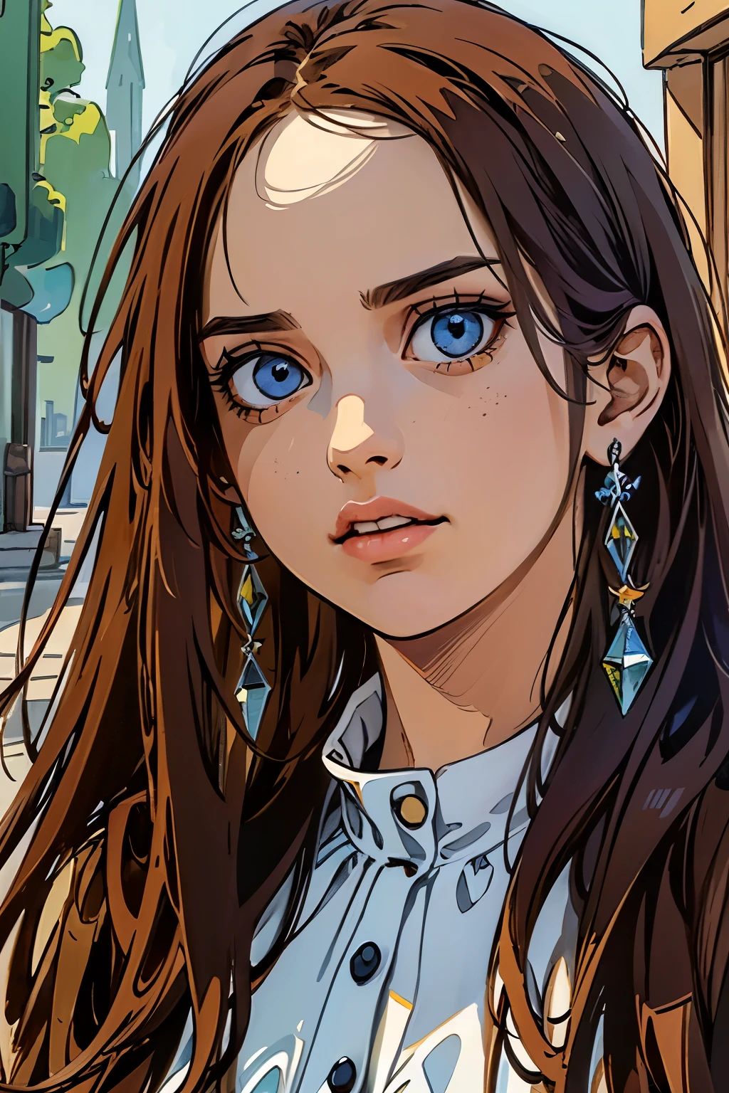 ( Absurdly , High quality , ultra detailed ) ,( hand detailed ) ,girl with her daughters, very long hair,  beautiful crystal eyes ( eye detailed ) ,, elegant, colorful, highest detailed, upper body ,