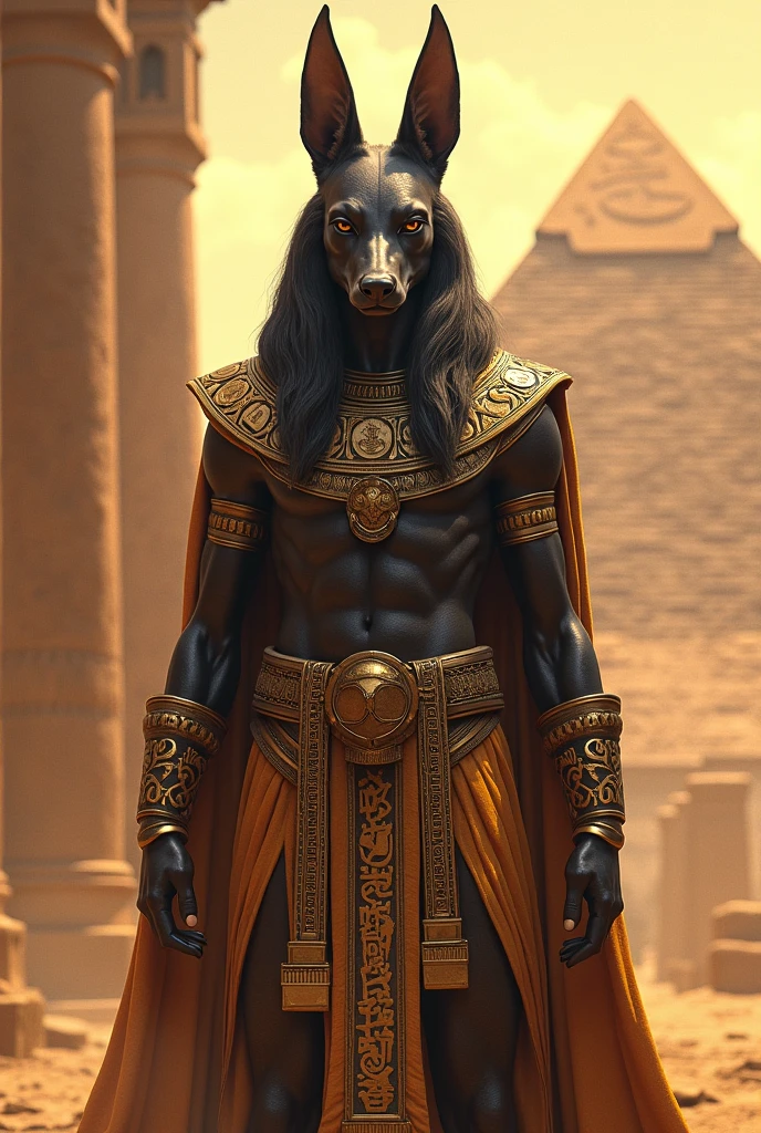 Anubis egyptian god phyramid magic face