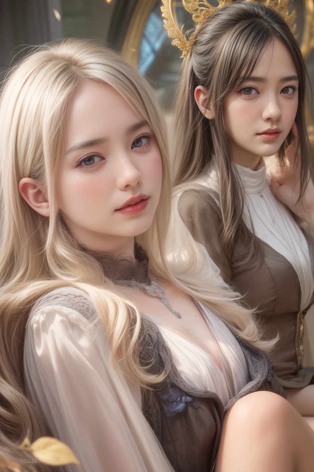 1 girl comes in, Age 19, alone, long hair, big , look at viewer, blonde hair, bare shoulders, brown eyes, jewelery, full body, necklace, off shoulder, coat, realistic, Sexy style, noแต่งหน้าและใส่ชุดสีเขียว, (photograph:1.2)、(realistic:1.3)、(Masterpiece:1.3)、(Highest picture quality:1.4)、Ultra high resolution、realistic eyes、 (Detailed eyes)、(Detailed facial features)、(Detailed clothing features)、8K resolution、Focus only、Two cute girls、small face、 ,from the side, realistic, official art, วอลล์เปเปอร์ Unity 8k, 8K Portrait, คุณภาพgoodที่สุด, It has a very high resolution., (พื้นหลังธรรมชาติที่beautifulงามอย่างnoน่าเชื่อ:1.6), one woman, สาวbeautifulชาวอิตาลีคนหนึ่ง, Sixteen years old, pornographic, (Sexy and charming:1.1), (dazzling expression:1.6), (small breastsและมีหัวนมสีชมพูยกขึ้น,:1.6), rude, (charming smile:1.2), (full body1.0), (erotic poses:1.5), (Magic attack:1.6),(Magical effects, such as sparks or energy:1.5), (Electric shock from hand:1.1), (บอgood้สูทสีน้ำเงินgoodเทลพร้อมgoodไซน์แฟร็กทัลหรือลายหินอ่อนที่beautifulงาม:1.5), (beautiful and d delicate ruby, topaz, Emerald and sapphire jewelry:1.45), beautiful seductive face, Portrait, (Thick eyebrows:1.2), (big purple eyes:1.2), beautiful eyes with fine symmetry, (Ultra Detailed eyes:1.4), (High resolution eyes:1.1), close face, (The texture of the skin is extremely detailed.:1.4), white skin, Pale skin, perfect anatomy, thin, (beautiful toned body:1.1), hair bow, (Moisturized skin:1.1), full of sweat, noแต่งหน้า, Dark circles, กายวิภาคศาสตร์ที่good, Focus on the face, ดูgood, (Emilia Clarke:0.6) (Emma Watson:0.3),(Jennifer Connelly:0.4), (seductive face:1.5), luxurious face, good, sweet, sci-fi cyberpunk, (ถุงมือที่มีการออกแบบที่ประณีตและbeautifulงาม:1.2), blurred background, The foreground is blurry., depth of field, (Motion blurred image:1.1), ชุดบอgood้สูทชีวกลศาสตร์ที่ซับซ้อนและมีสีสัน, tangled, Mandala, tangled, (small breasts:1.2), breast cheer, (beautiful :1.2), (no:1.2), Big hips, Drive, fruit juice stains, grab the chest