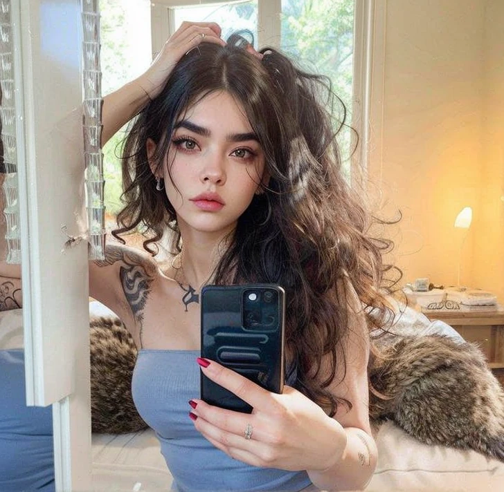 curvy woman with long black hair and head piercings, sharp black eyebrows, black eyebrows, longer eyebrows, dark eyebrows, straight eyebrows, com tatuagem facial, ela looks like a mixture of dirt, tthin eyebrows, big eyebrows, with rune tattoos on his face, wild eyebrows, heavy eyebrows, sharp eyebrows, looks like a mixture of dirt
