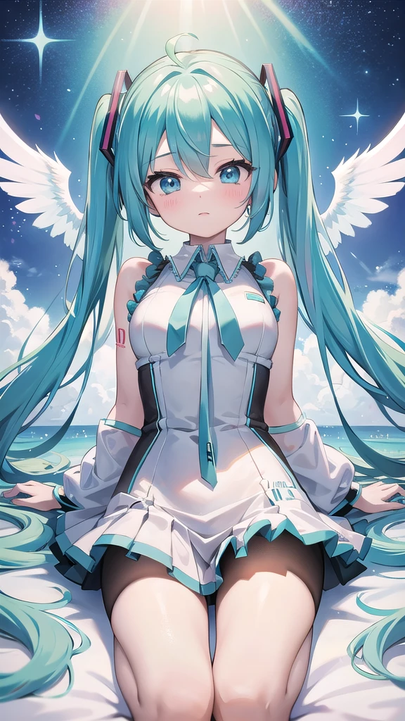angel girl receiving me in heaven, Hatsune Miku,
