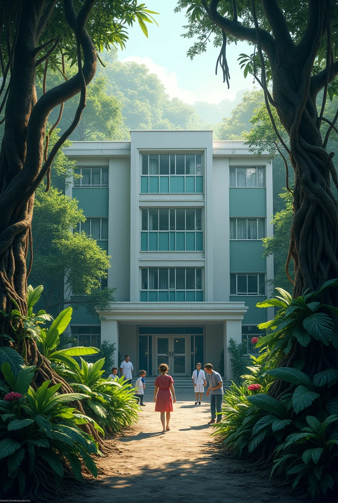 Hospital inside jungle