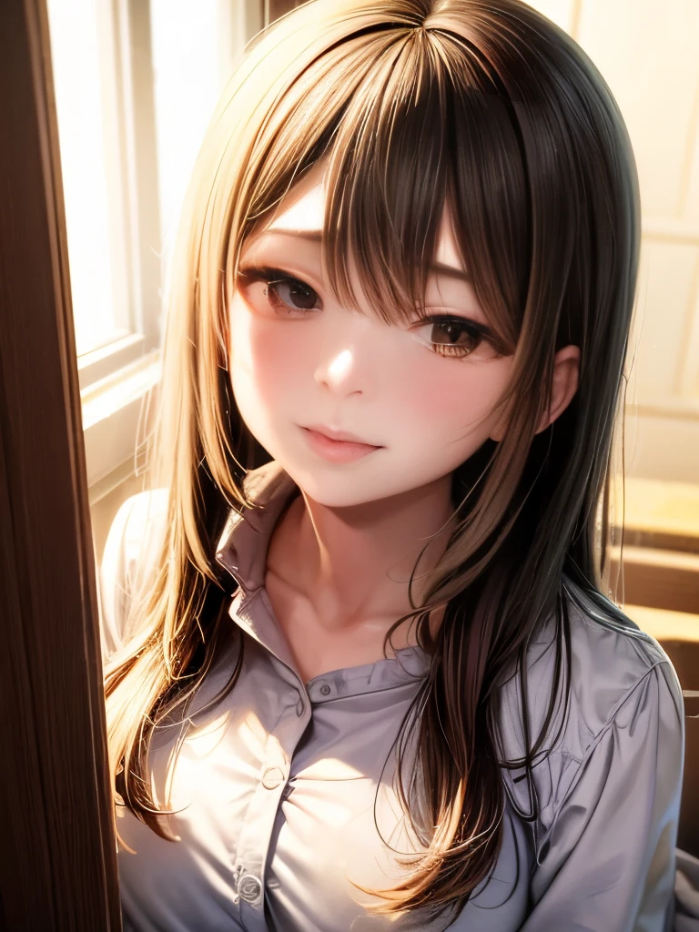 Hatano Yui Troublemaking Sex Anime Sense, Delicate depiction, Hot face, blush, Glassy eyes,Moist eyes, 8K CG, 