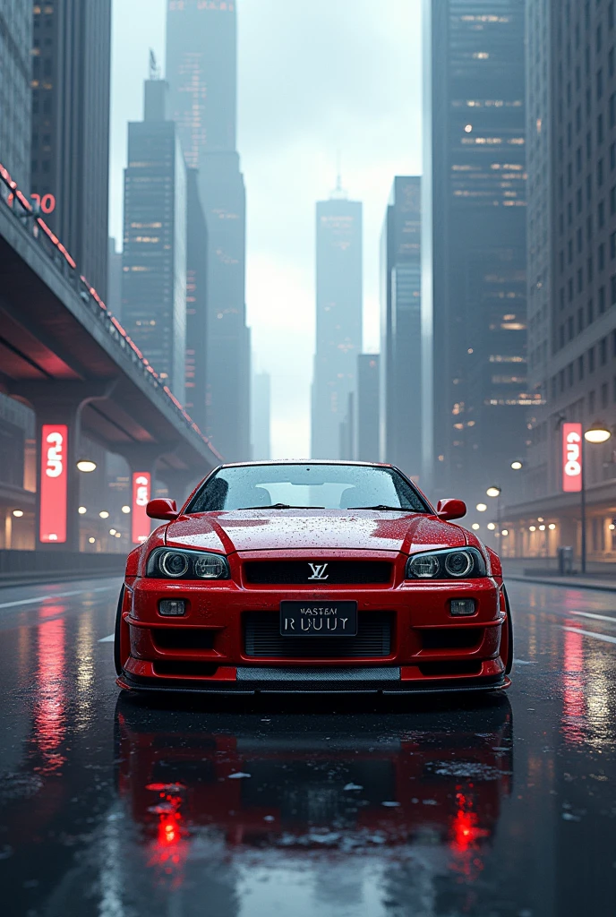 Create a profile picture of a Louis Vuitton skyline r34 back