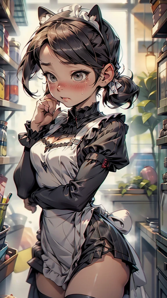 1ガール,cries \little maid outfit