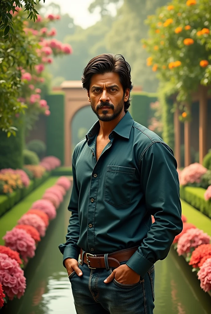 srk name or background me garden 