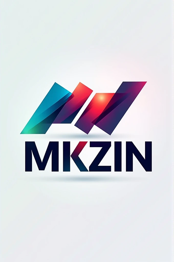 Logo with details in blue, red, purple and green with the letters MKZIN