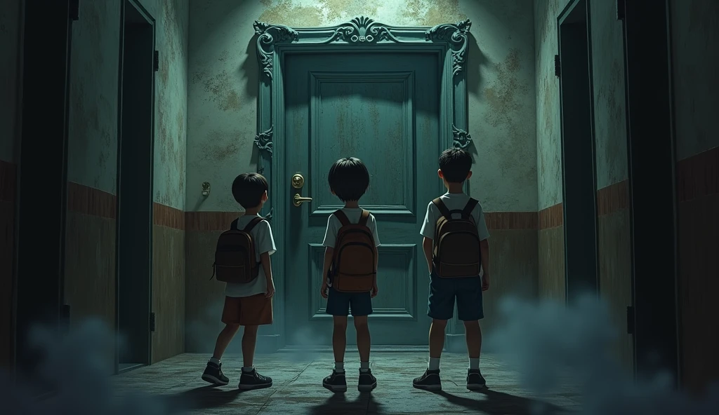three students know that door