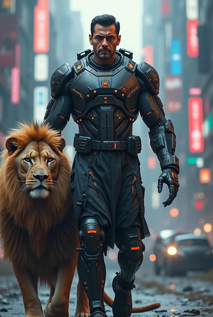 Salman Khan with lion is a robot