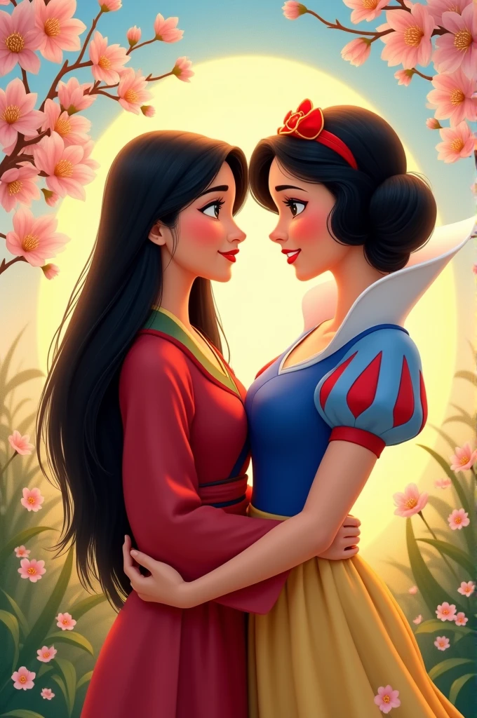 Disney Princesses Mulan and Snow white together (preferably for best friend profile picture)