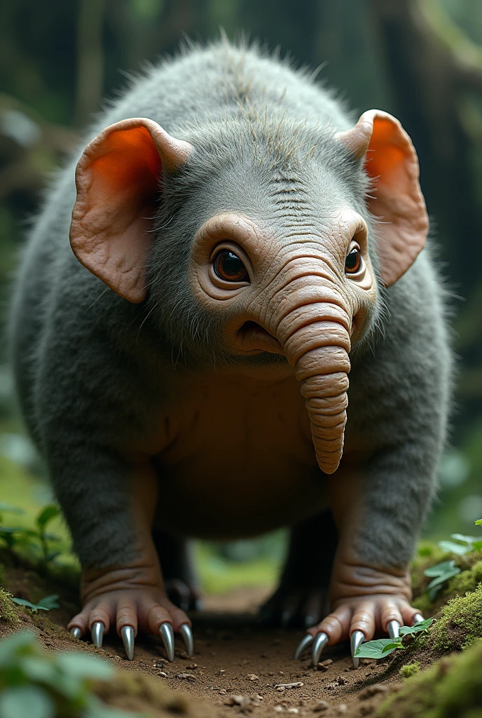 Animal consisting of mole and elephant more mole than elephant 
