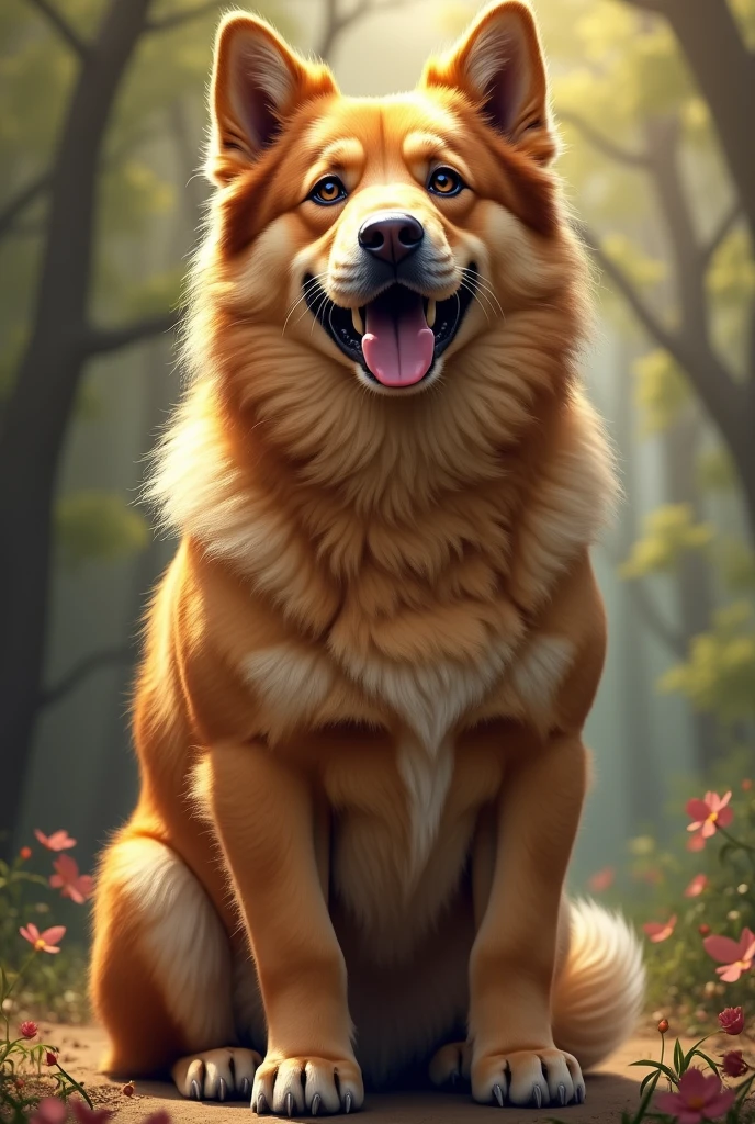 A dog 