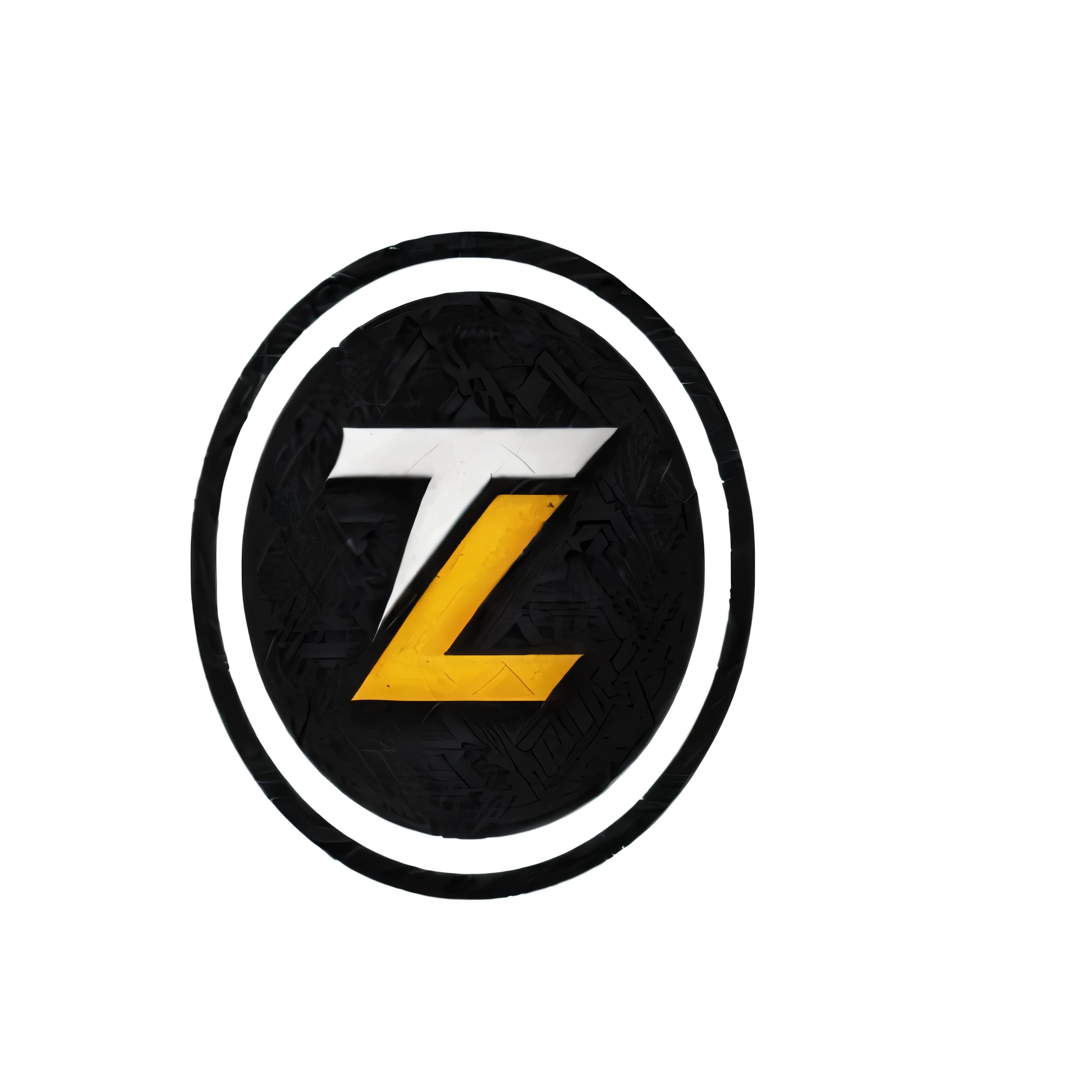 a close up of a black and yellow z logo on a black background, zeronis, zeronis style, zenithal lighting, zmonzheng, smooth zenithal lighting, z brushcentral, by Zahari Zograf, z brush, zoomed in, zoltan, zenith perspective, zenith angle, ((zerator)), zoomorphic