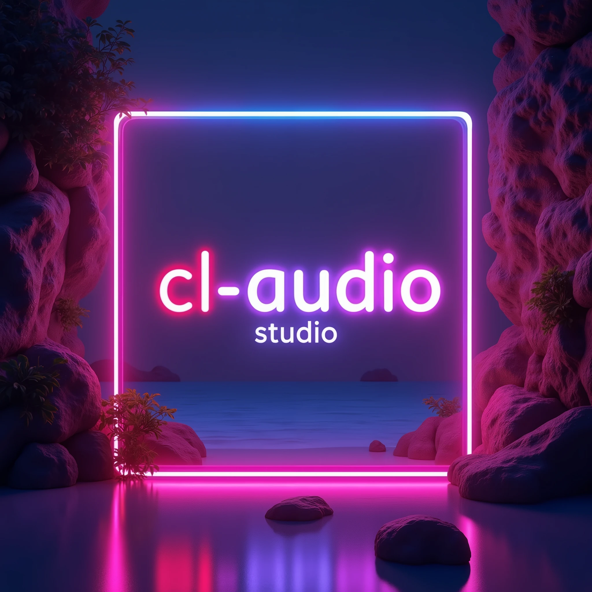 Genrat image for Instagram highlights cover topic is form fill
in neon lights with form fill logo, A serene, high-resolution, professional photograph showcasing the "CL-Audio STUDIO" Logo, centered within a square frame