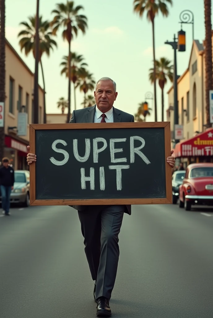 A man walking with looking write on a board super hit hollywood 
