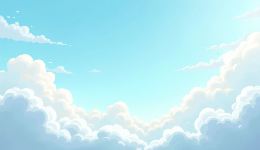 create a cartoon The clouds drift slowly in the sky