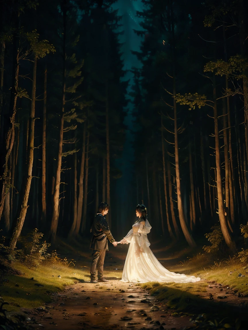 （（（In 8K. ＨＤＲ.Hyperrealism、Masterpiece 1.2、wlop1、Cinematic、Detailed content、Live Photo 1.2, Highest quality 1.2、 Very detailed、Very detailed、Perfect Shading、Low angle full body shot 1.2、1 photo、Artistic photography、Artistic photography、Commercial Photography 1.2、50mm 、Film Grain、）））. （Lace dress、Countless firefly floating in the air、）、（Japanese women、20 years）、（Five Fingers）、(Focus on the characters、Blur the background、Midnight Shooting), （In the dark forest、Deep in the forest at night、Spooky atmosphere、Beksiński-style background&#39;Paintings of、fear、Insanity）、 （Shade lighting、Standing position、Angle from the front、Take a full body photo)、（Small breasts 1.2）、（White skin、Realistic Skin、Hairy skin）、（Black Hair、Short Bob、bangs、おでこが隠れるbangs）