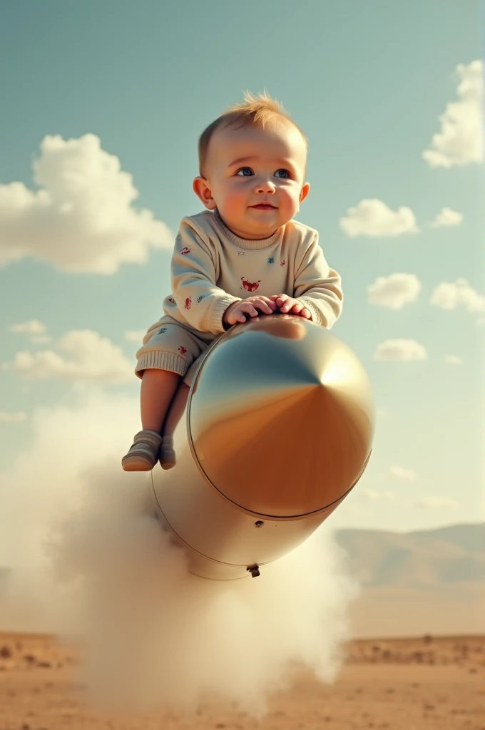 Baby riding bullet