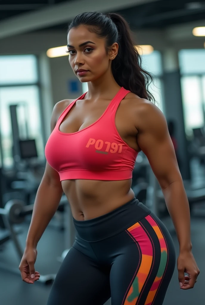 Gym indian

 girl with a big cleavage 
