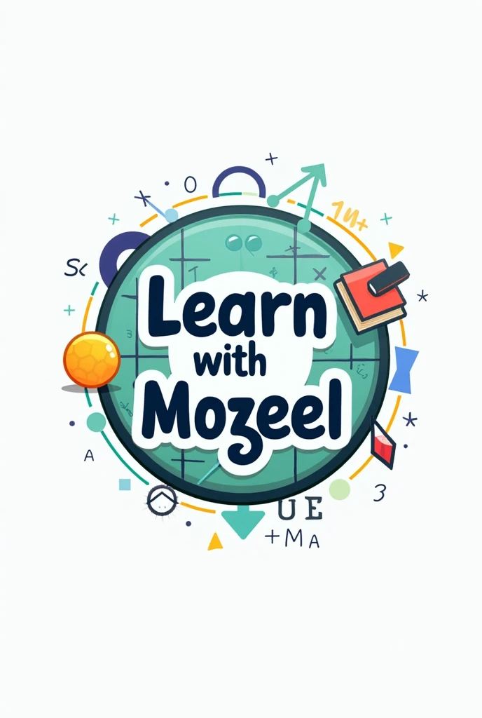 For a YouTube channel named "Learn with Mozeel" that focuses on teaching maths and physics, your logo should be both educational and visually engaging. Here’s a concept idea for your logo design:

### **1. ** **Logo Shape:**
   - **Circular or Shield Shape**: A circular or shield-shaped logo is modern and easily recognizable, especially on social media platforms. It also symbolizes inclusiveness and protection, indicating that the channel is a safe space for learning.

### **2. ** **Central Elements:**
   - **Math Symbols**: Incorporate symbols like π (pi), √ (square root), and Σ (sigma). These can be arranged creatively around the text or as part of a pattern.
   - **Physics Symbols**: Include elements like an atom, a sine wave, or even a simple lightbulb to represent ideas and knowledge.
   - **Books or a Chalkboard**: These represent education and can be stylized to fit with the math and physics symbols.
   - **Integrate your Initials**: Since the channel name includes "Mozeel," consider integrating an "M" into the design, possibly stylized as a book spine or part of a formula.

### **3. ** **Text Design:**
   - **Typography**: Use a clean, modern font for "Learn with Mozeel." You might want to have "Learn" in one style and "with Mozeel" in another to create a hierarchy. For example, "Learn" could be in a bold, uppercase font, while "with Mozeel" is in a more playful or script font.
   - **Color**: Use colors associated with learning and trust. Blue is often associated with intelligence and trust, while green can symbolize growth and learning. You could also use black and white for a chalkboard effect with splashes of bright colors for accents.

### **4. ** **Background Elements:**
   - **Grid/Graph Paper Background**: A subtle background of grid or graph paper could reinforce the academic theme.
   - **Geometric Shapes**: Incorporate geometric shapes like circles, triangles, and lines to symbolize the precision and logic of math and physics.

### **5. ** **Color