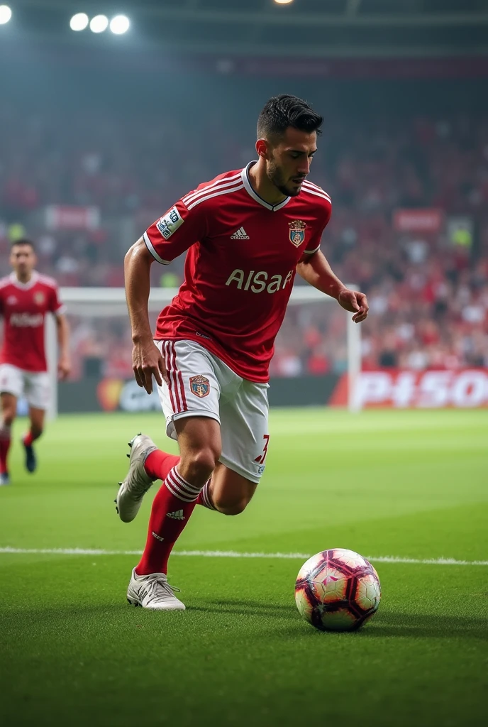 Oynur Seyit Yaran is playing football