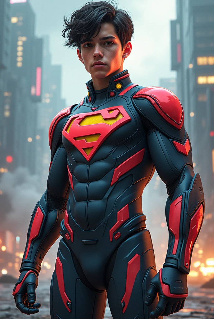 man teenager new super hero rad color armour