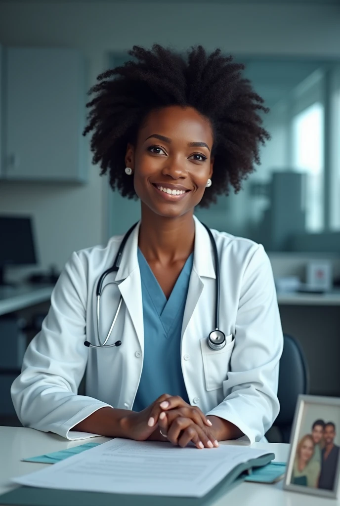A balck women who is a doctor