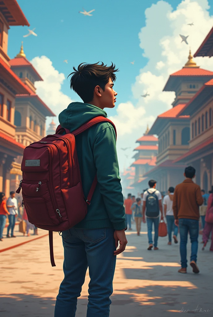 Flaying from Kathmandu for further study abroad.