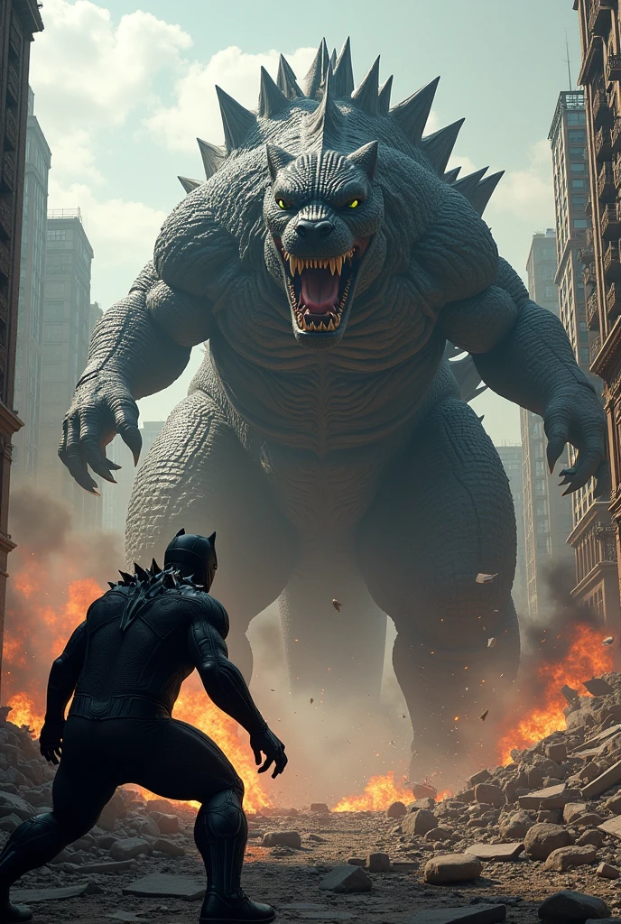  godzilla and  black panther 