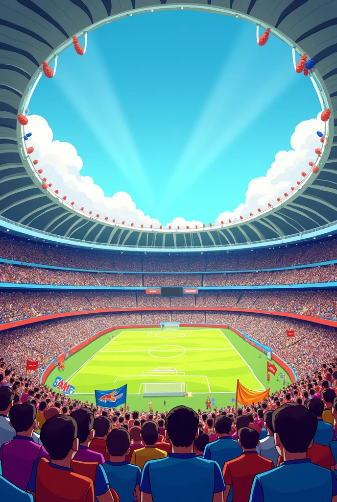 Cartoon of a stadium