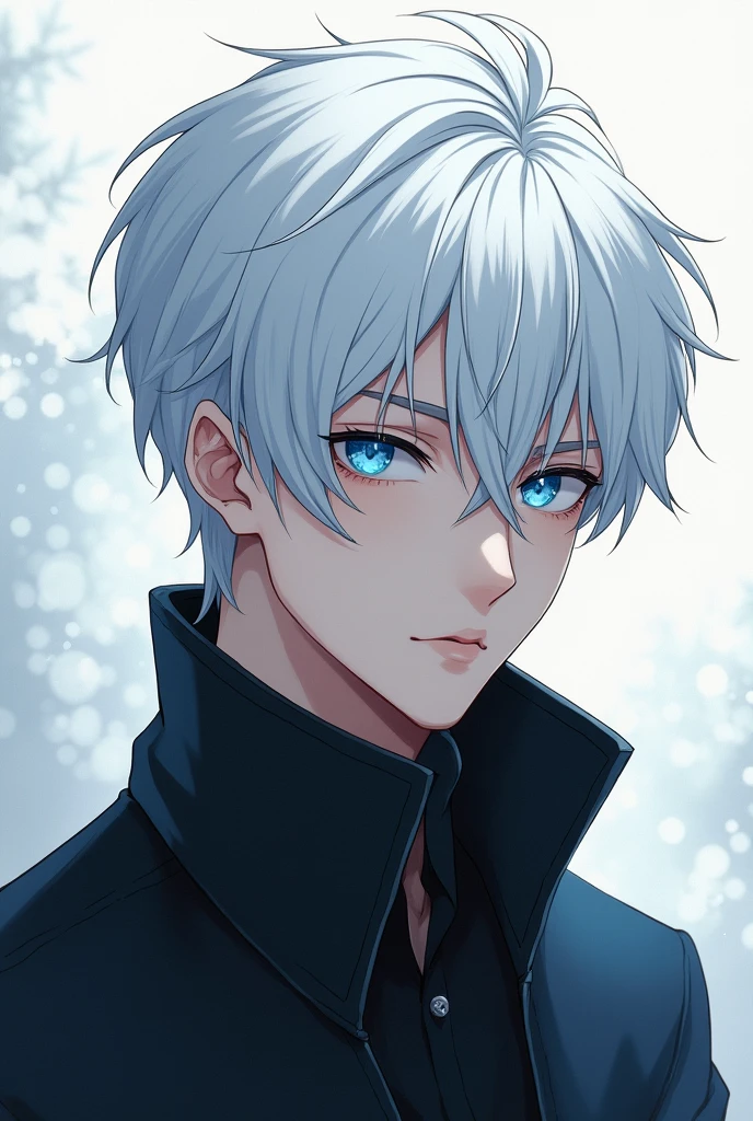 Anime cold white haired guy