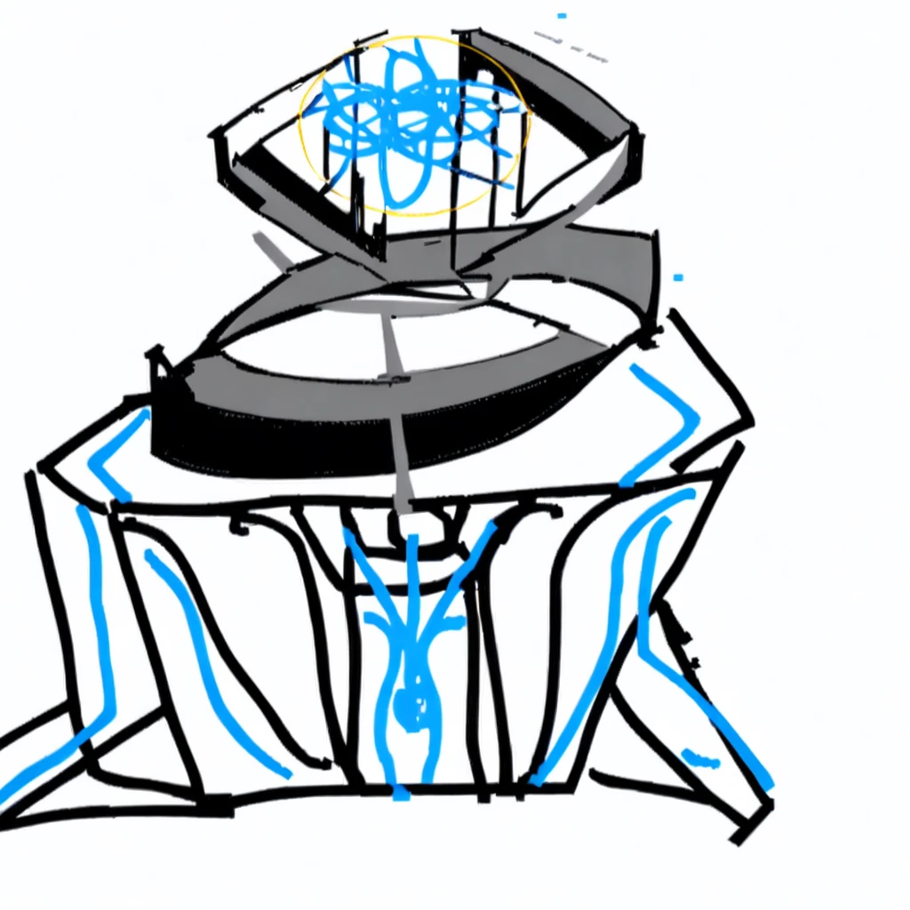 drawing of a computer，There is a blue line on it, Sketch of eye crack, concept map, Concept Ship, Lucid Dream Sketch, concept map my syd mead, concept sketch, concept map, Terrible terrible spaceship, Sitting on top of a cryo chamber, 建築concept art, sketch, [ concept art ]!!, Concept Film