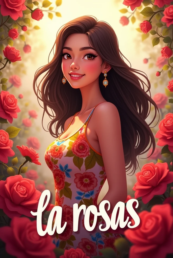 Make a cover that is only fan day and that has a girl named Alvina with a caption that says &quot;la rosas&quot;