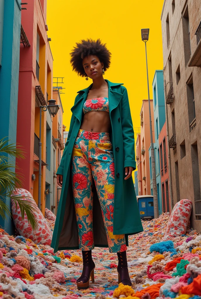 Create an advertising campaign about the conscious consumption of textile waste
