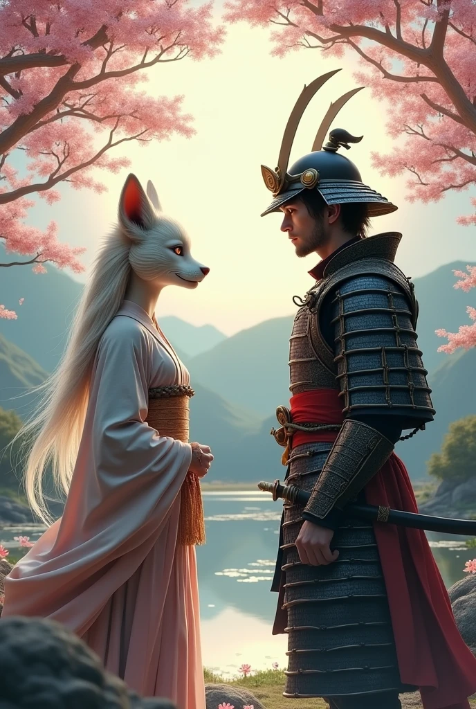 kitsune y un samurai