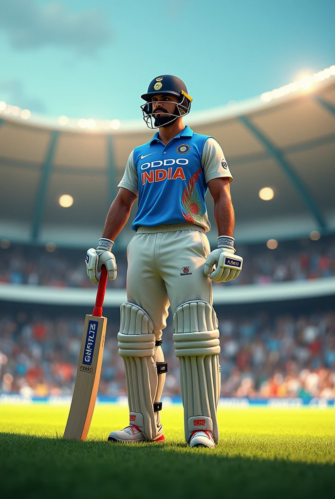 Me with virat kohli in cricket ground