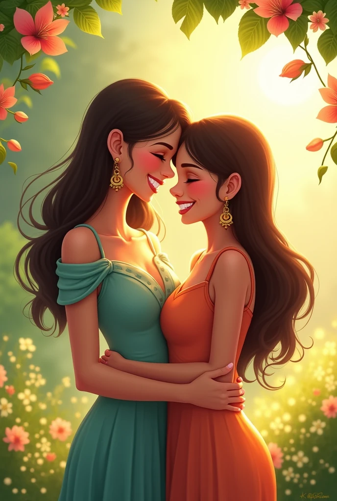 Imagine a happy couple, placing the following names "Jessenia y Javier"