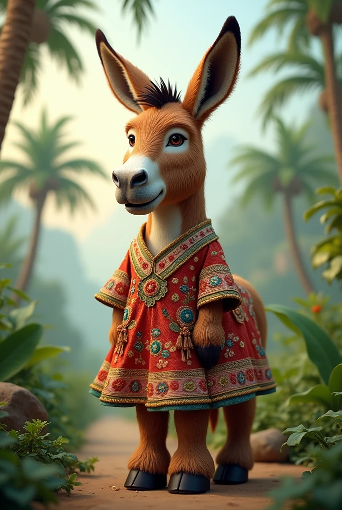 Donkey with thai dress