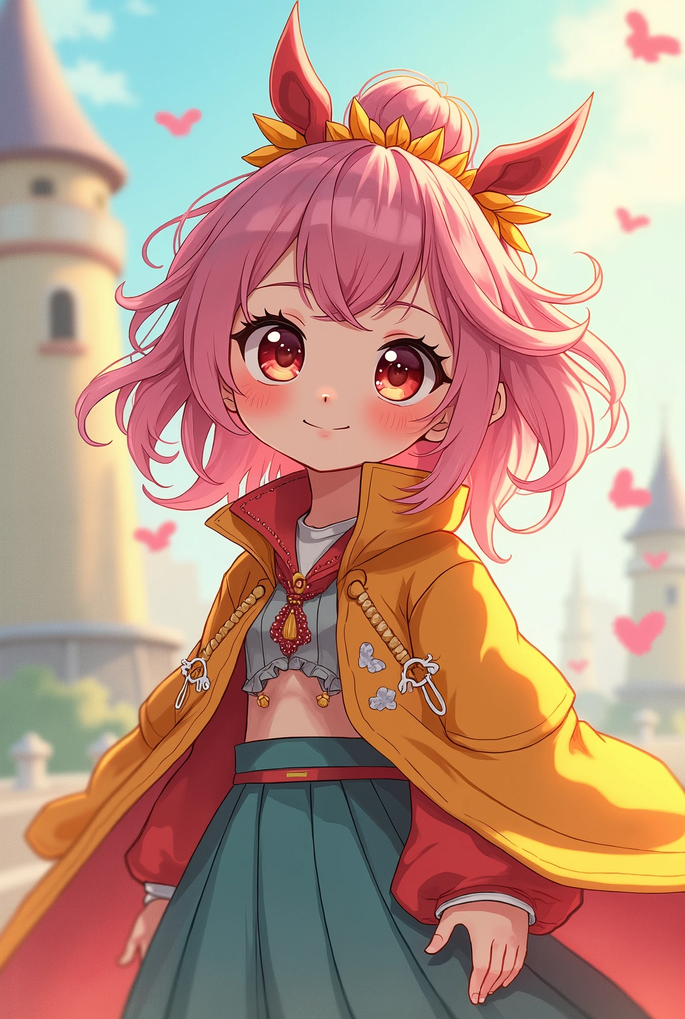 AI, please draw me an anime character that still has clothes on.