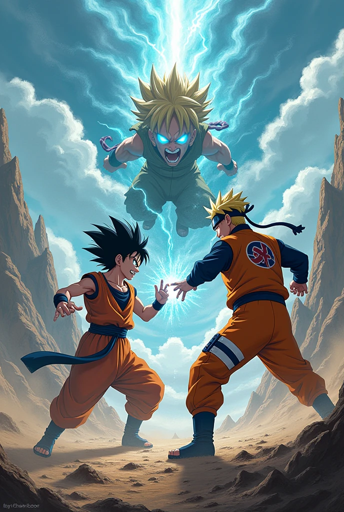 Naruto fighting son goku 