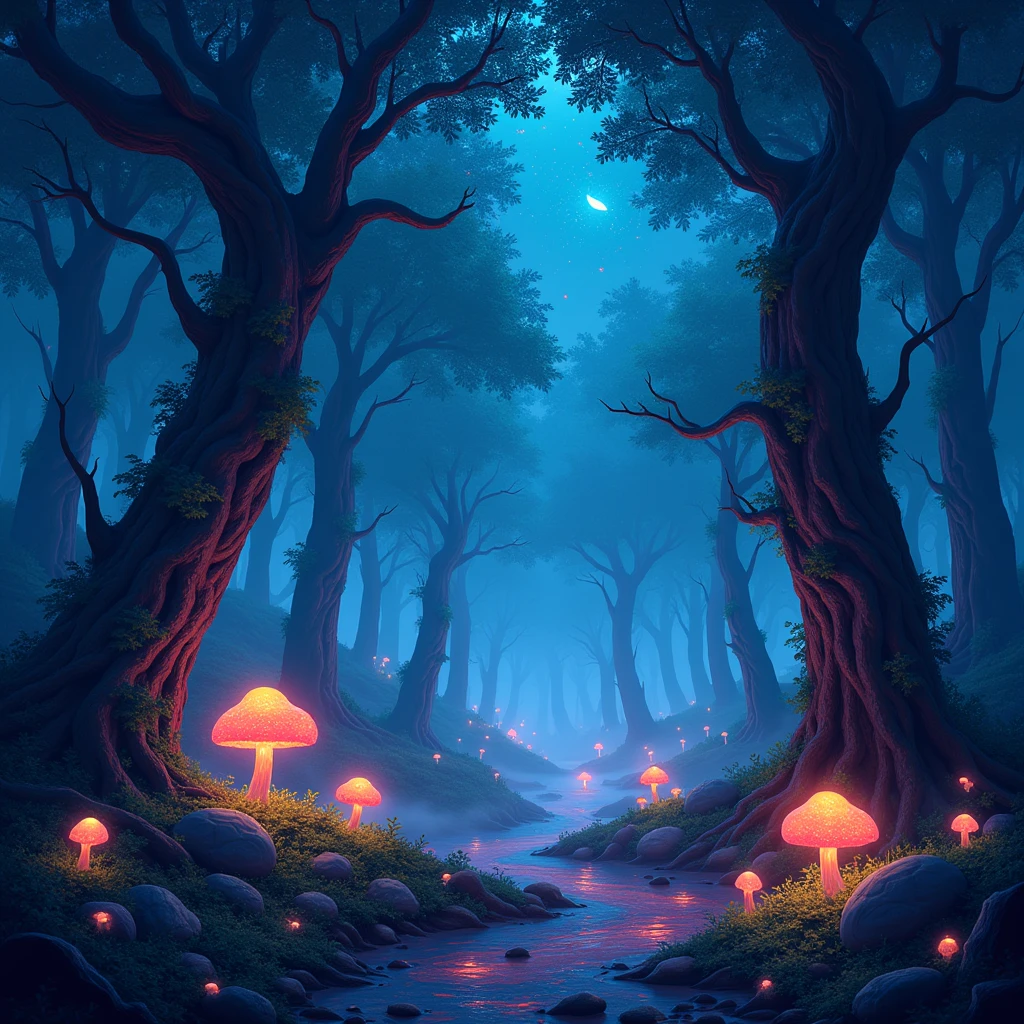 Enchanted photoluminescent forest