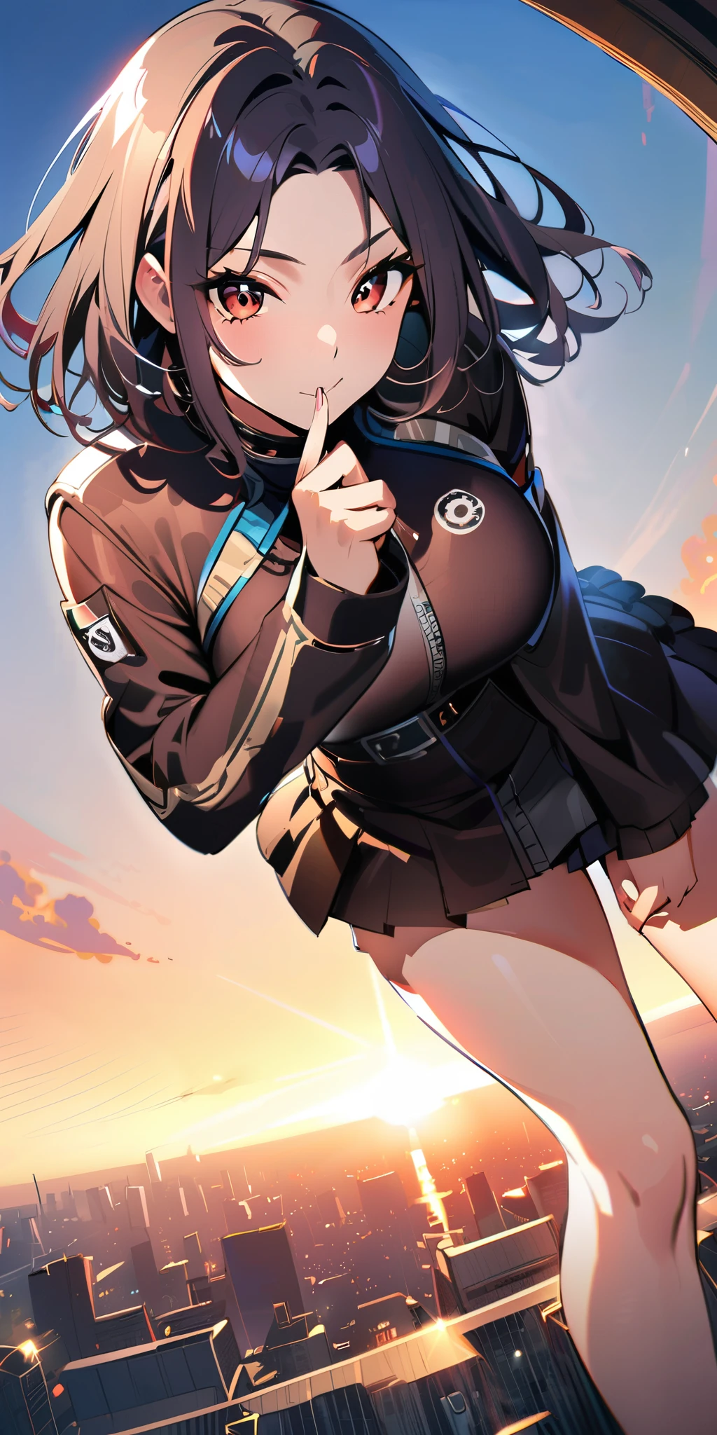 ((Highest quality、masterpiece、Anime Style、Highest quality、High resolution、8k、detailed、ultra-detailed:1.3))、Long legs、Sharp focus:1.2, Beautiful woman with perfect figure:1.4、(smile:1.2), double eyelid、30-year-old woman、Sexy pose、((((Shut your mouth.、One Woman、ワンピース:1.5)))),The background is tokyo